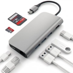 Адаптер Satechi TYPE-C MULTI-PORT ADAPTER 4K WITH ETHERNET, Space Gray